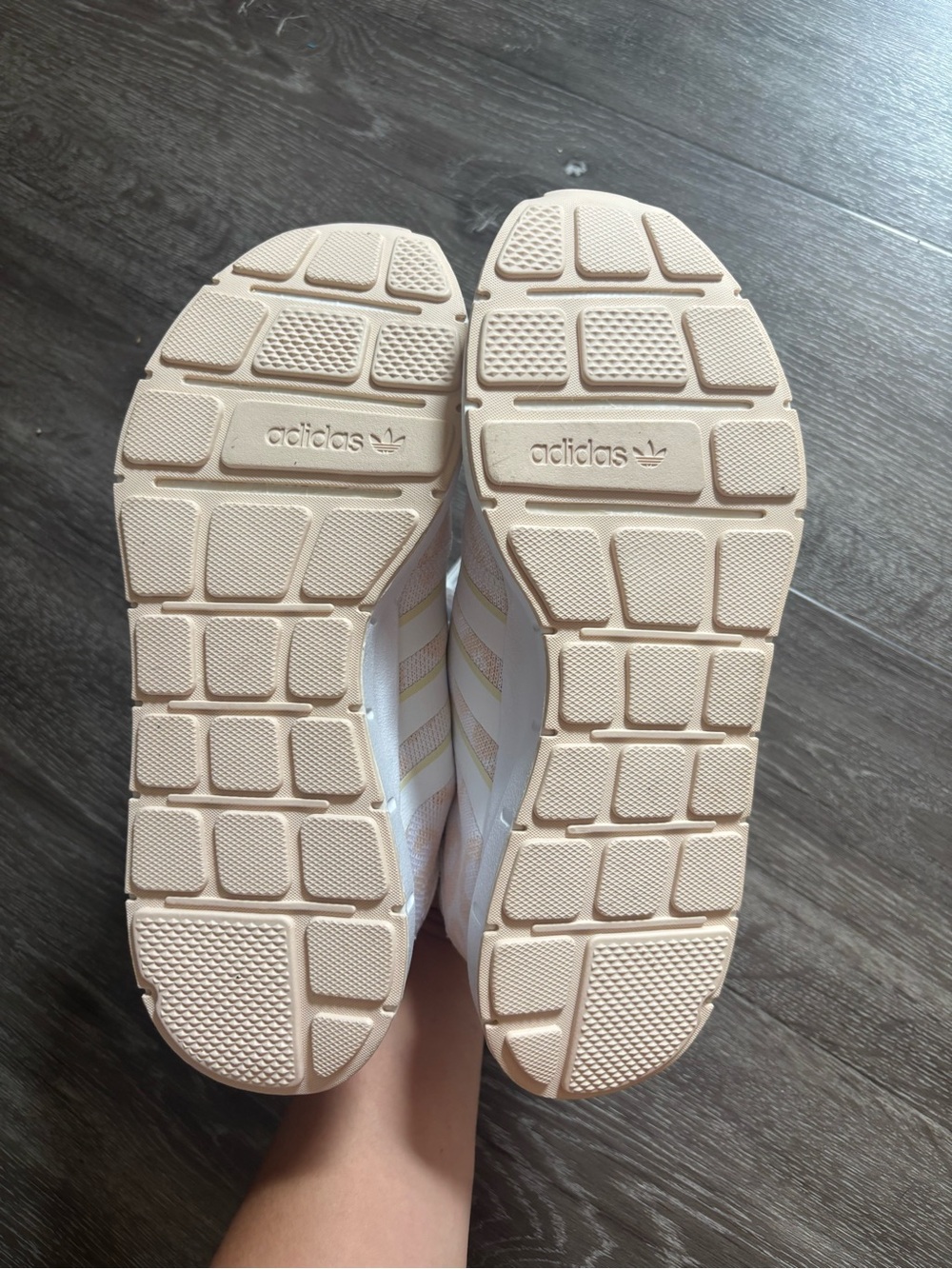 adidas Women's White and Pale Yellow Leopard-Pattern Athletic Sneakers - Picture 2 of 6